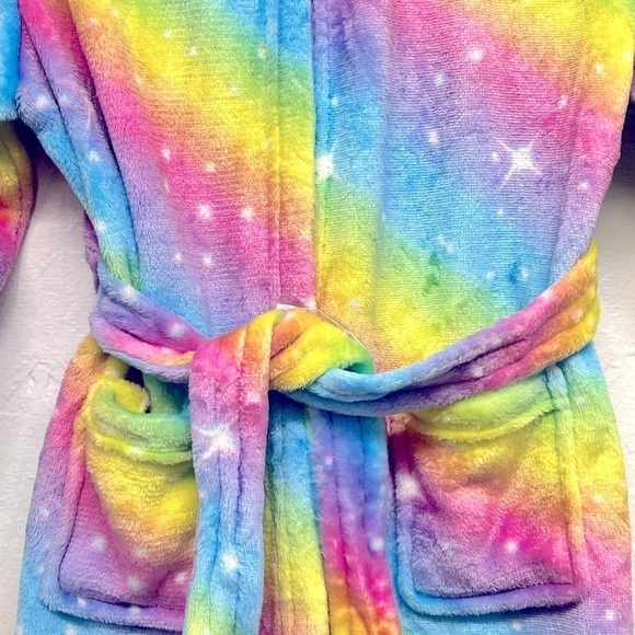 GIRLS Hooded Unicorn Robe (fits 6-7 year old) - Picture 3 of 10